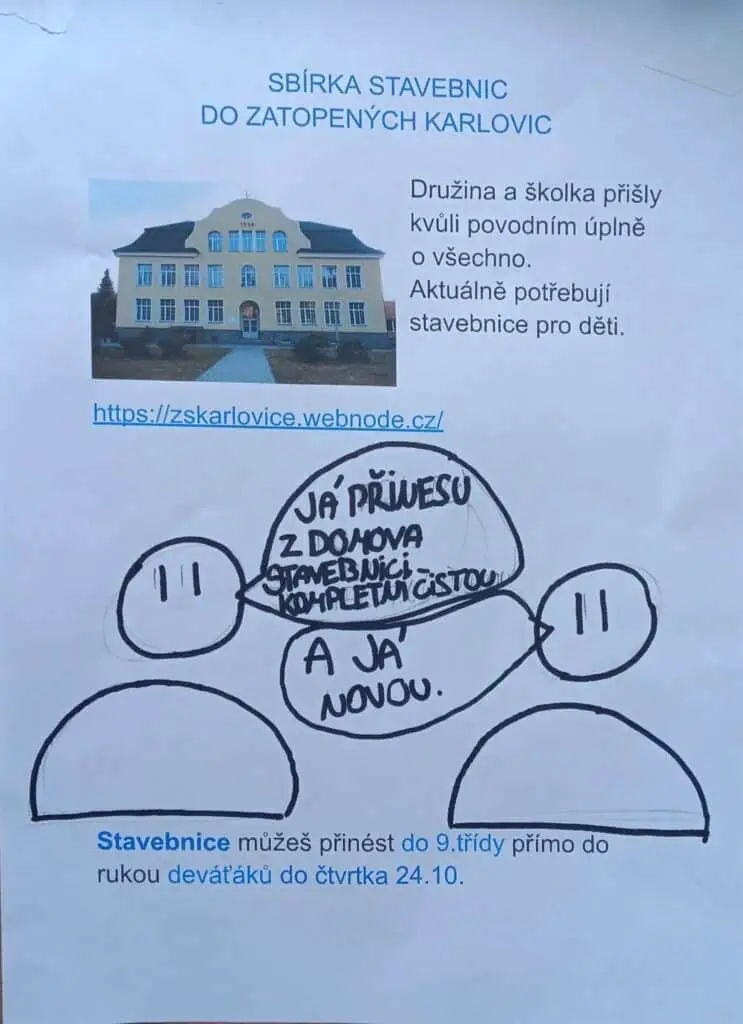 Sbírka stavebnic do zatopených Karlovic 3